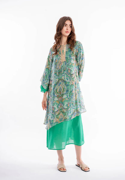 East India Company - Jisha Printed Maxi Dress - Green