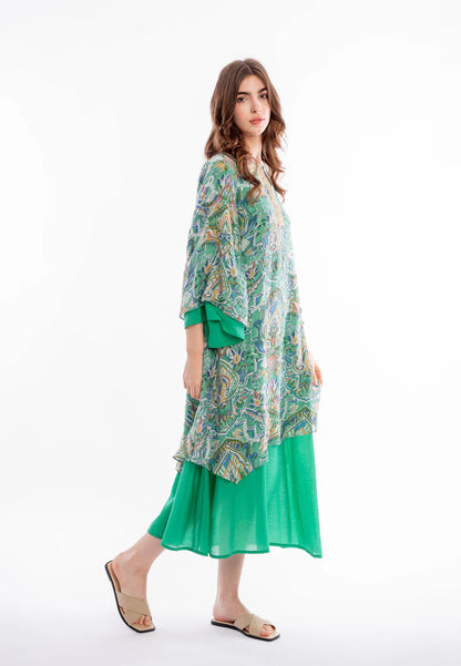 East India Company - Jisha Printed Maxi Dress - Green