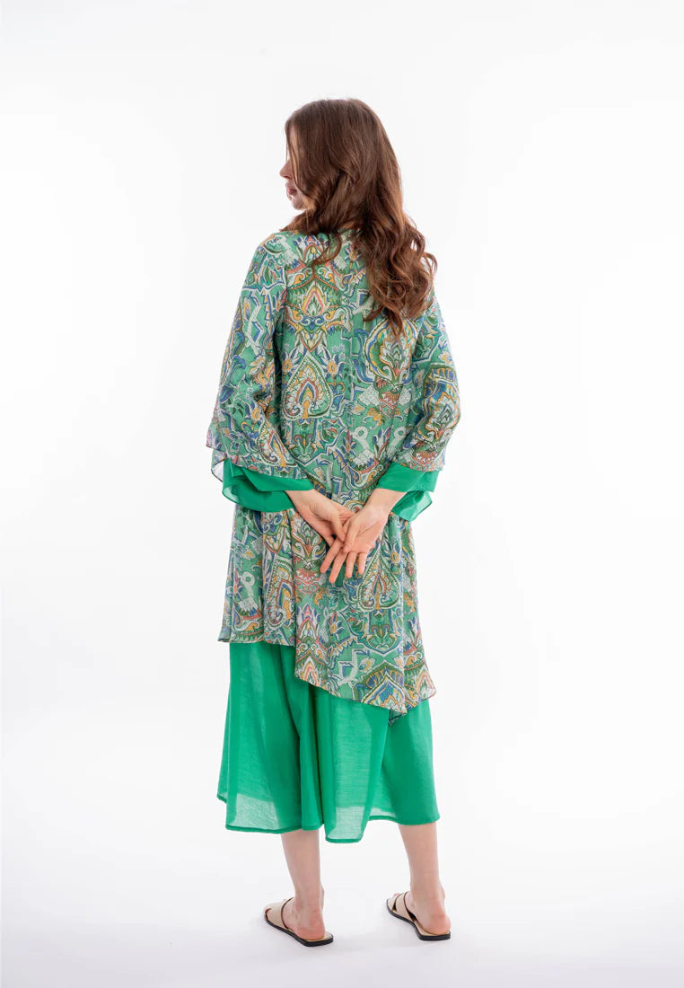 East India Company - Jisha Printed Maxi Dress - Green