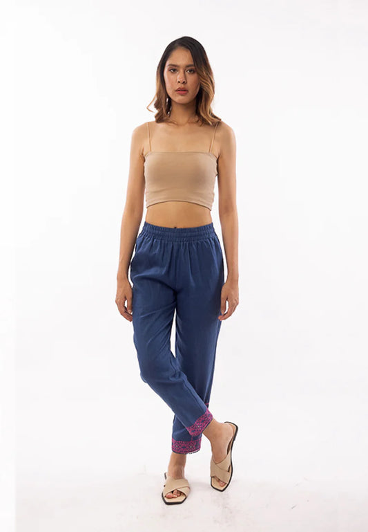 East India Company - Jolie Embroidered Pull On Long Pants