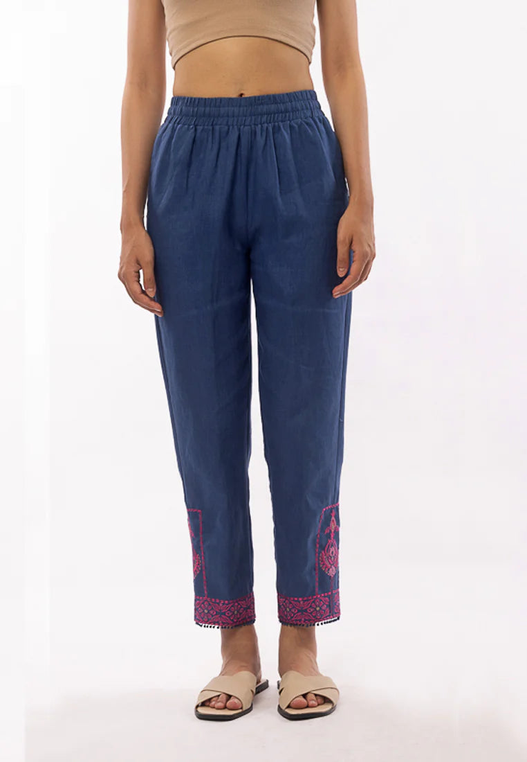 East India Company - Jolie Embroidered Pull On Long Pants