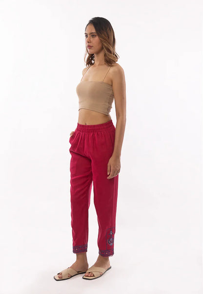 East India Company - Jolie Embroidered Pull On Long Pants