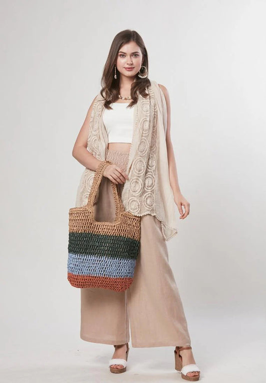 Kay - Pure Linen Pull On Palazzo Pants