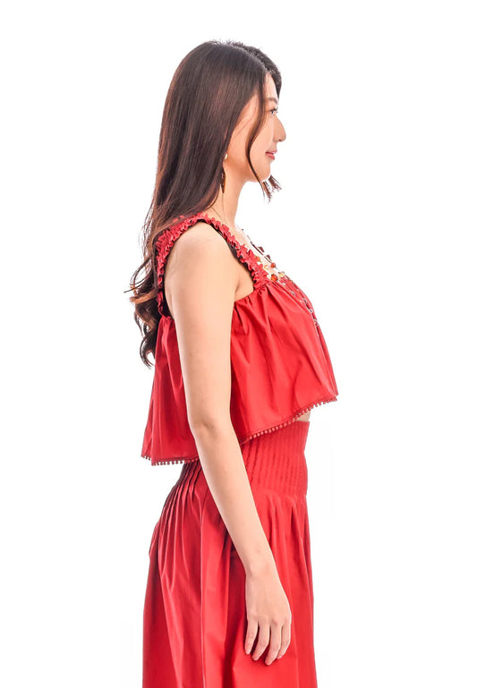 East India Company -Kristen, Ruffled Camisole Top