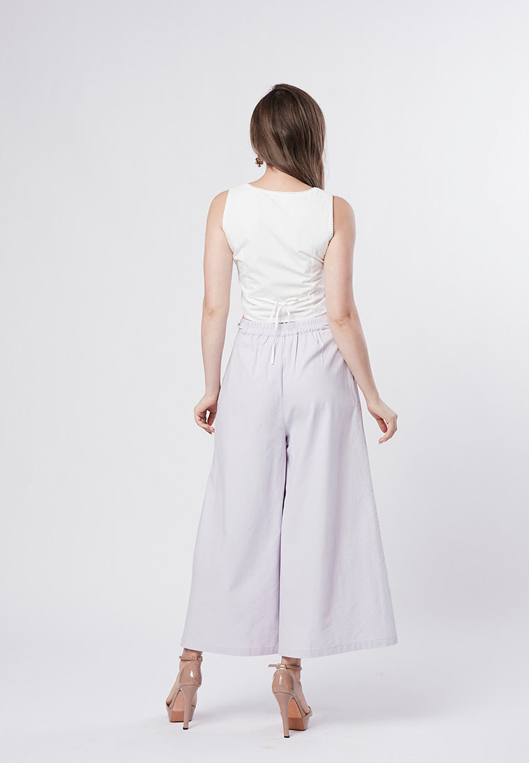 JANE -  Prewash Cotton Linen Palazzo Pant
