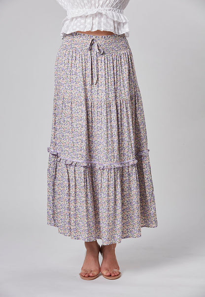 ELOISE - Maxi floral tier Skirt