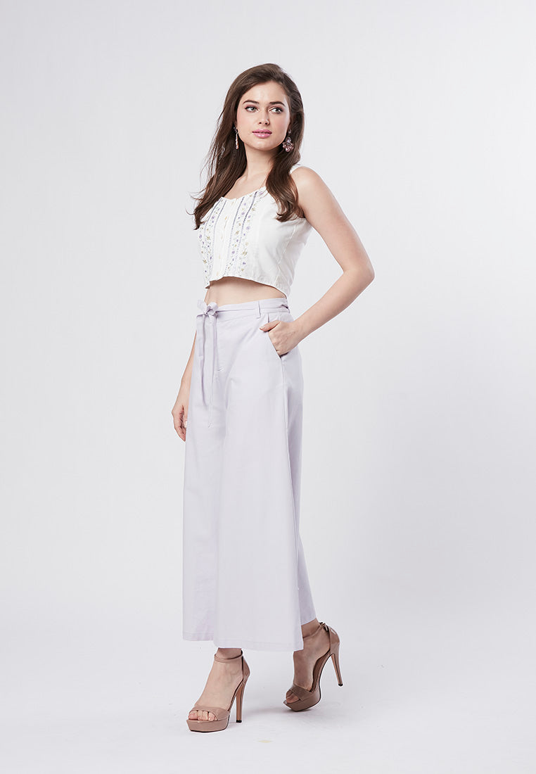 JANE -  Prewash Cotton Linen Palazzo Pant