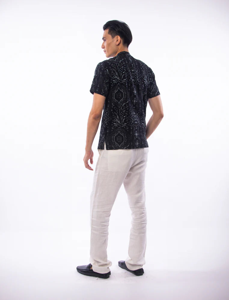 East India Company - Matin Men Slim Fit Printed Shirt Black