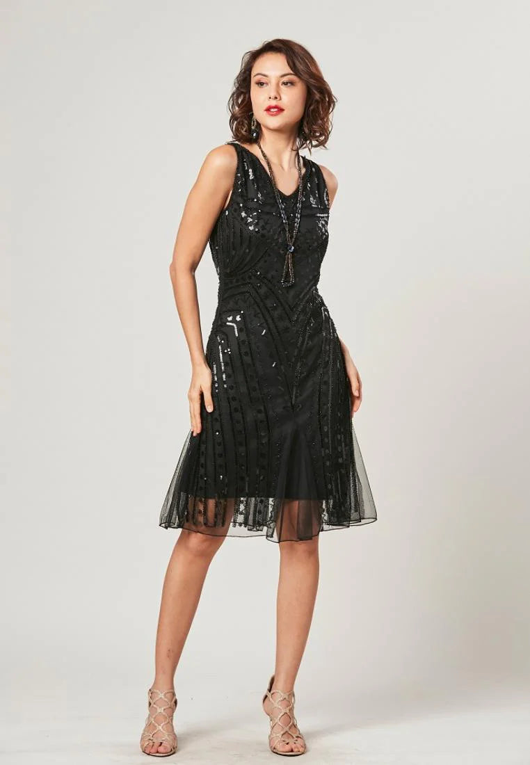 Mavis - Elegant Mini Dress With Beading