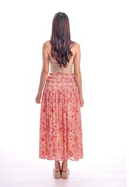 East India Company -Megha, Smocked Long Skirt