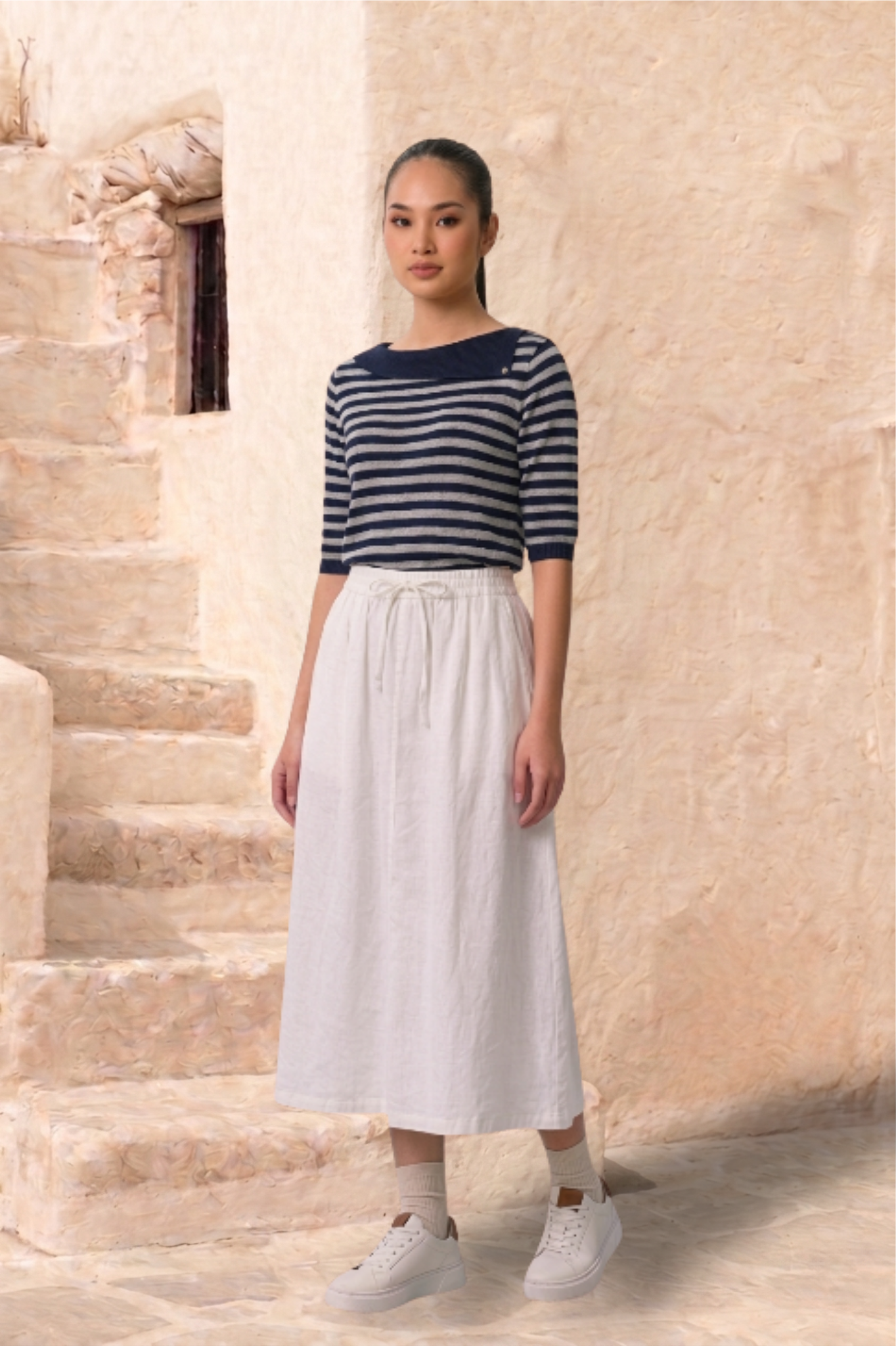 CAPE COD - STRIPE YARN KNIT TOP