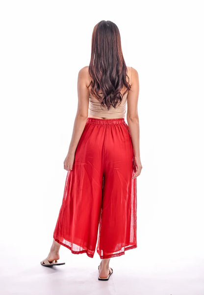 East India Company -Myrna, Embroidered Pull On Long Pants