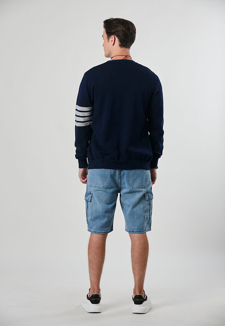OLIVER - Sporty Slim-Fit Four Bar Mens Cardigan