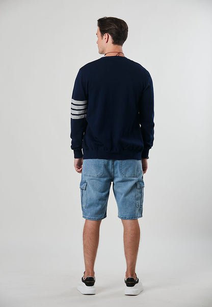 OLIVER - Sporty Slim-Fit Four Bar Mens Cardigan