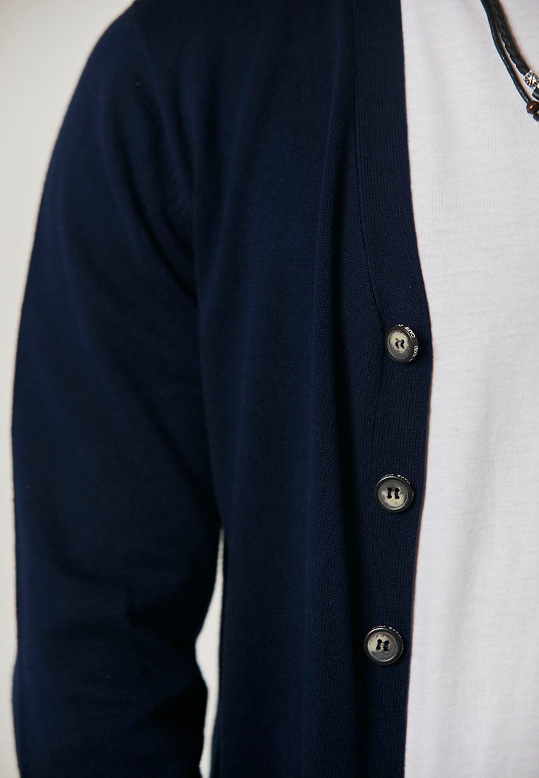OLIVER - Sporty Slim-Fit Four Bar Mens Cardigan
