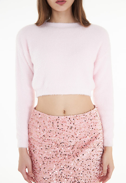 Somerset Bay Mabel - Furry Crop Top