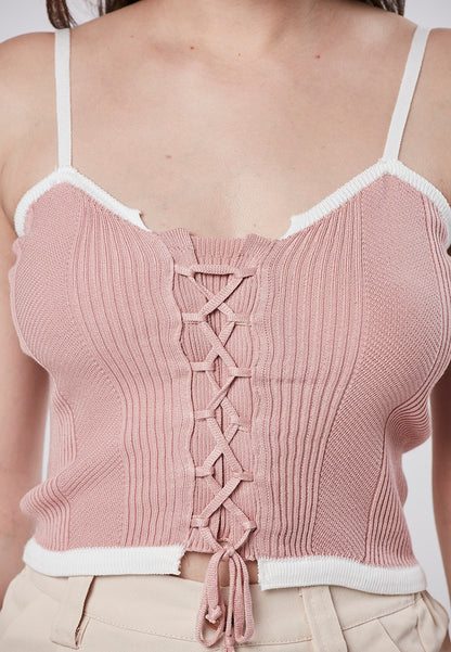 LAILA -  Bodycon Spaghetti Crop Top