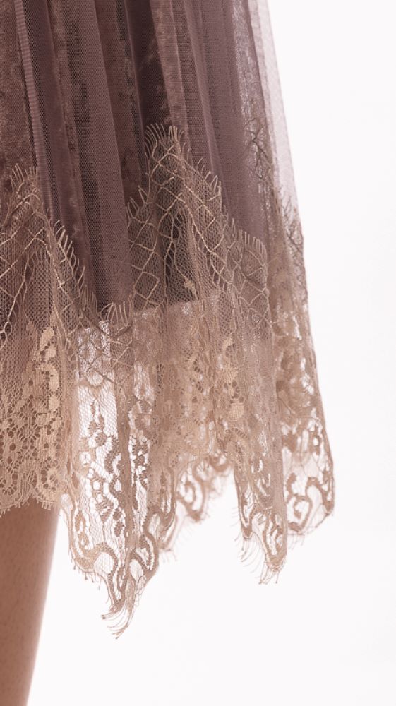 Somerset Bay - BERNADINE Pleat Border Hem Long Skirt