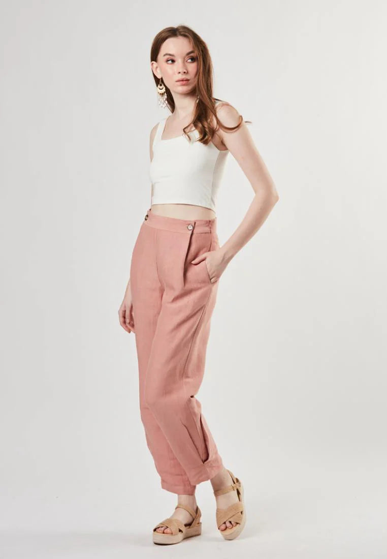 Rita - Semi Fit Linen Pants