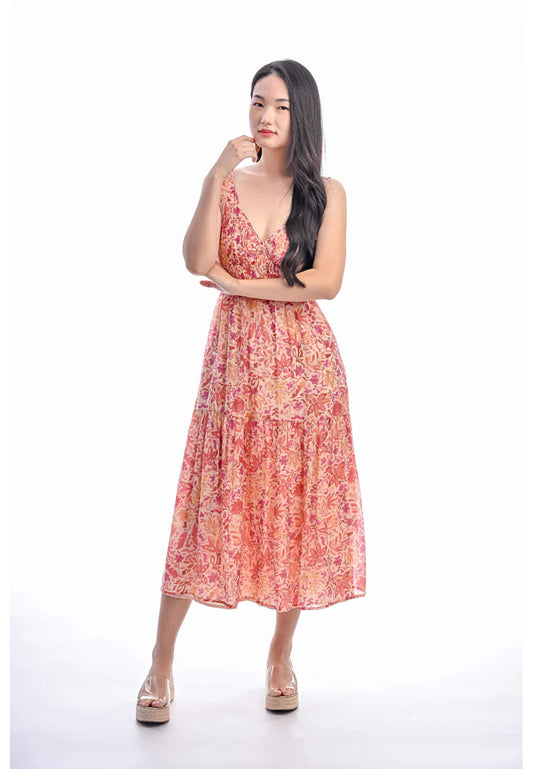 East India Company -Rowena, Printed Midi Dress