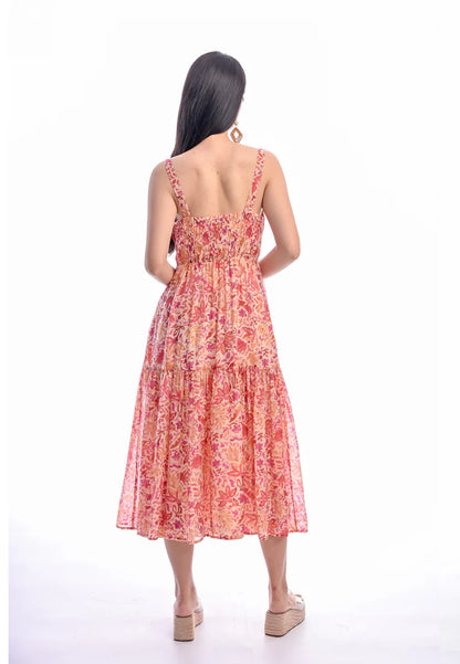 East India Company -Rowena, Printed Midi Dress