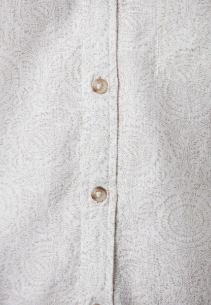 Ryce - Regular Fit Short Sleeve Linen Printed Shirt