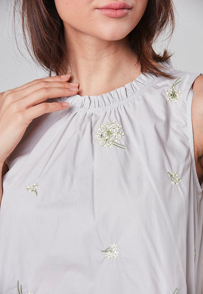 MADELINE - A-Line Dress with All Over Embroidery