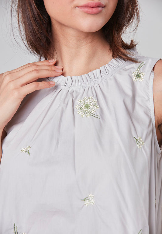 MADELINE - A-Line Dress with All Over Embroidery