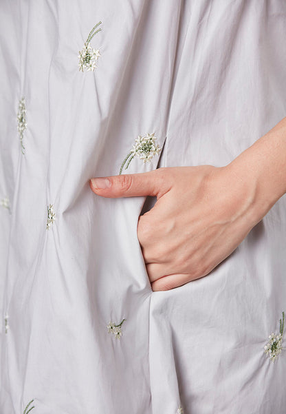 MADELINE - A-Line Dress with All Over Embroidery