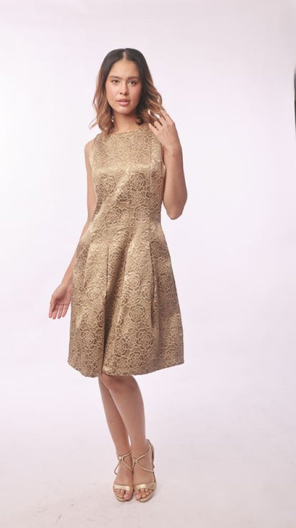 Somerset Bay - LAUREEN Linen Jacquard Midi Dress