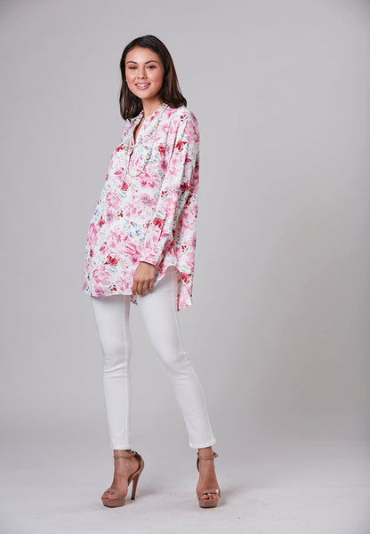 FAITH - Tunic Blouse with Half Placket