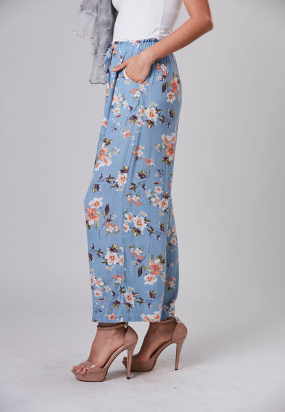 ELLIANA - Rayon Pant Long 2 Front Pockets Wide Leg