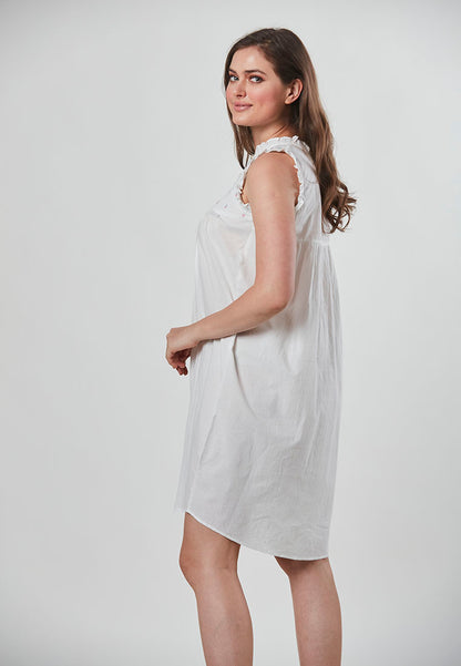 ANA - Night Dress with vintage Lace and Embroidery