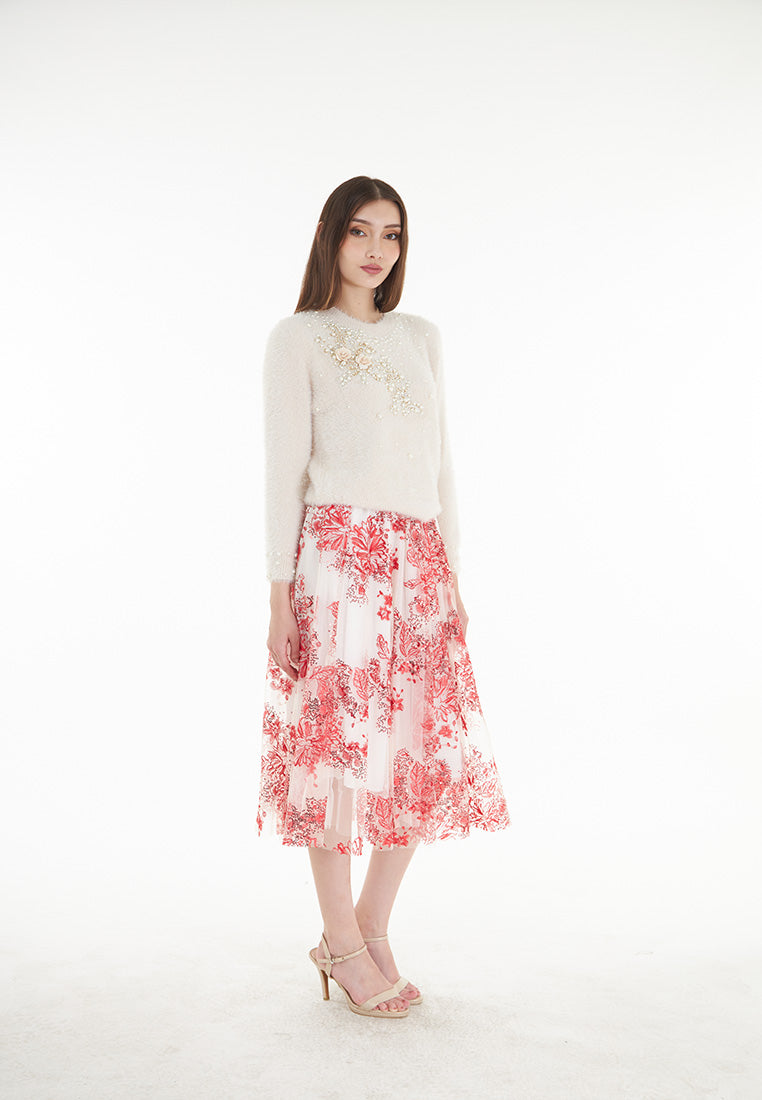 Somerset Bay Laila - Netting Embroidered Sequin Long Skirt