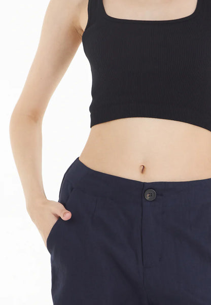 East India Company Syd - Wide Leg 3/4 Linen Pants