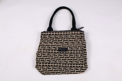 Maze Print Handbag – Trendy Cotton Chic for Everyday Glam