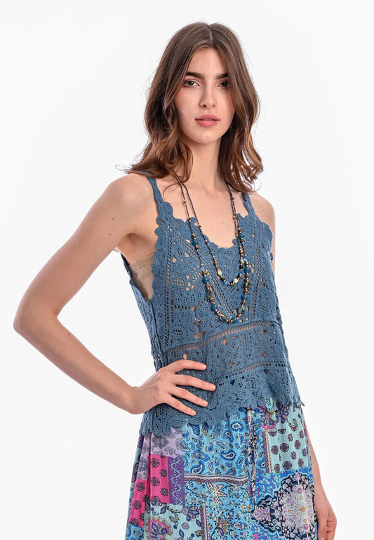 East India Company - Vanya Versatile, Elegant Crochet Top