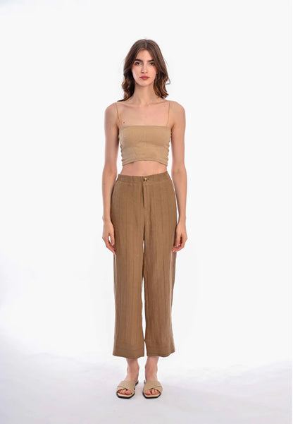 East India Company - Yasmim Straight Leg Linen Pants