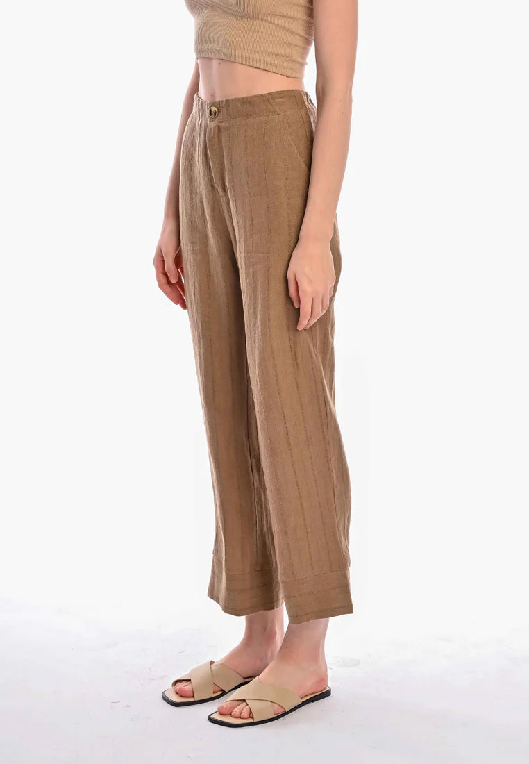 East India Company - Yasmim Straight Leg Linen Pants