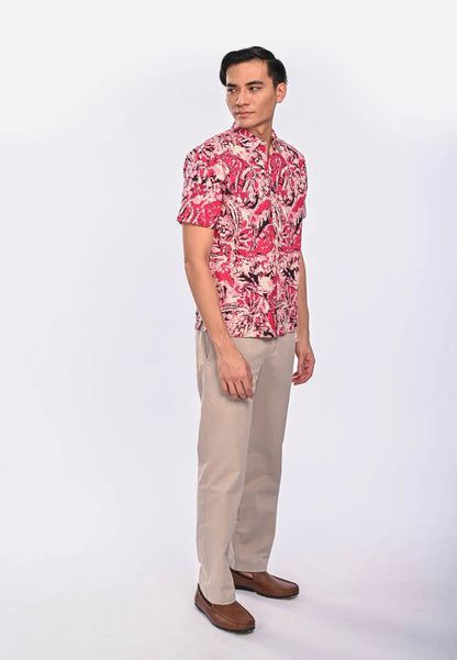 East India Company Yuvaan S/Sleeve Printed Shirt/Pink