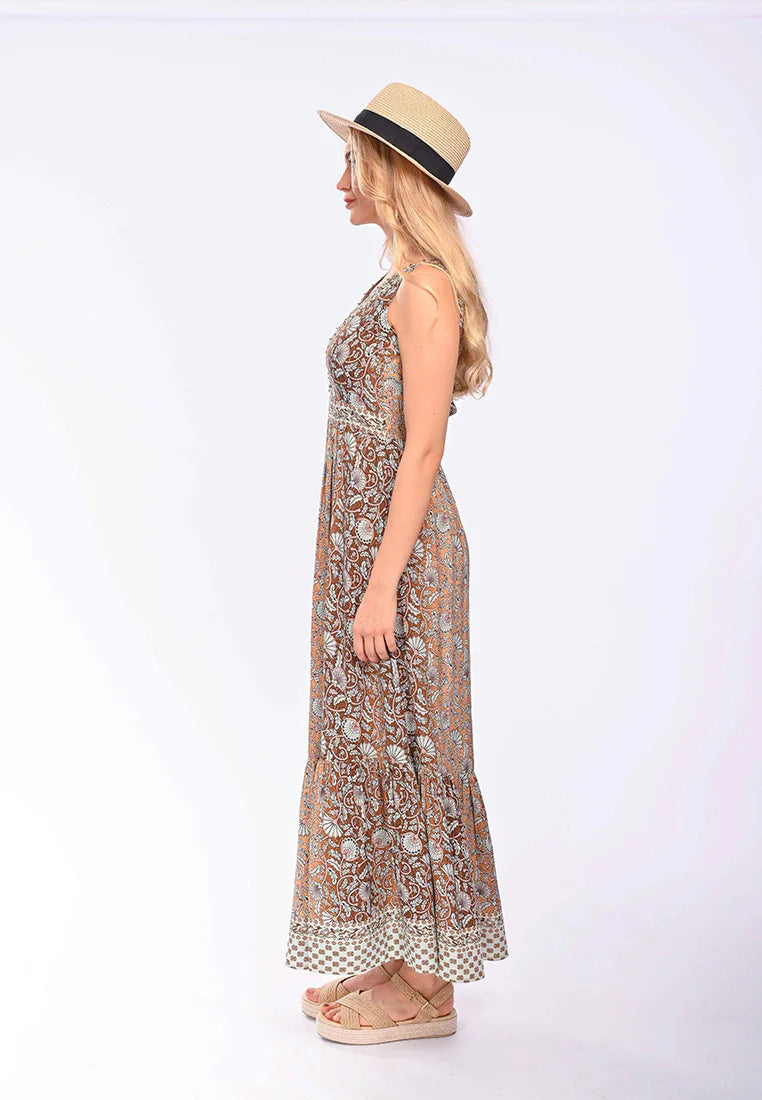 East India Company Zenith- Boho Printed Long Dress